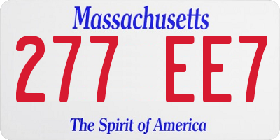 MA license plate 277EE7