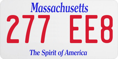 MA license plate 277EE8