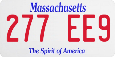 MA license plate 277EE9