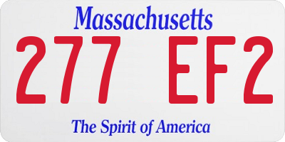 MA license plate 277EF2
