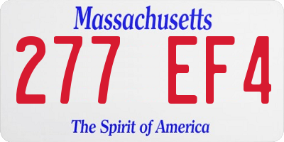 MA license plate 277EF4