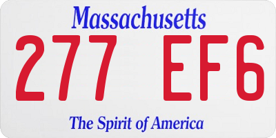 MA license plate 277EF6