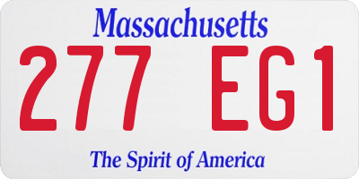 MA license plate 277EG1