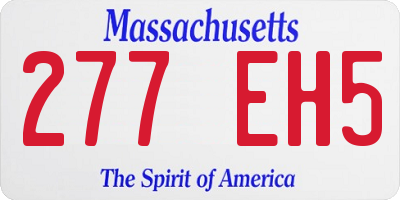 MA license plate 277EH5