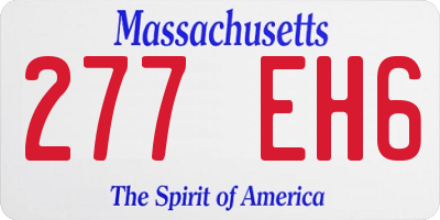 MA license plate 277EH6
