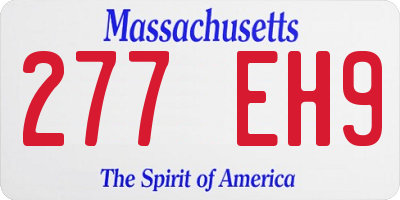 MA license plate 277EH9