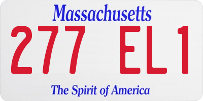 MA license plate 277EL1