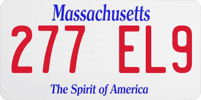 MA license plate 277EL9