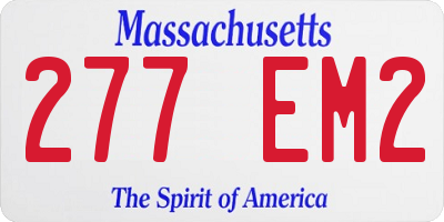 MA license plate 277EM2