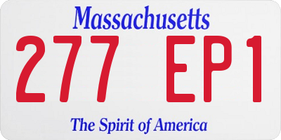 MA license plate 277EP1