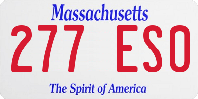 MA license plate 277ES0