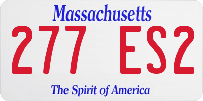 MA license plate 277ES2