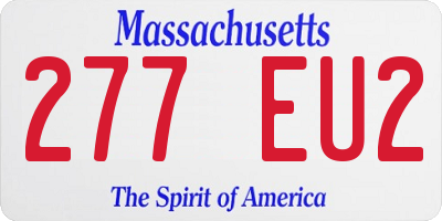 MA license plate 277EU2