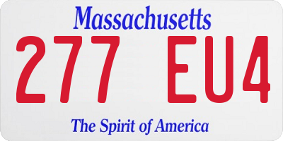 MA license plate 277EU4
