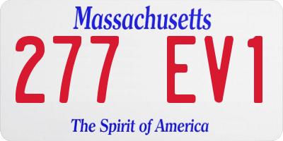 MA license plate 277EV1