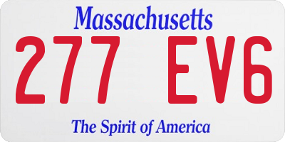 MA license plate 277EV6
