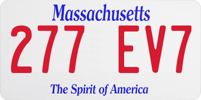 MA license plate 277EV7