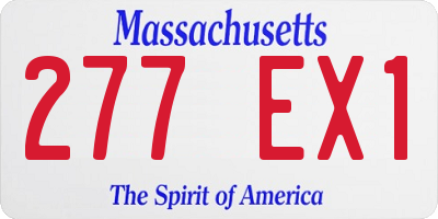 MA license plate 277EX1