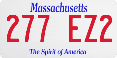 MA license plate 277EZ2