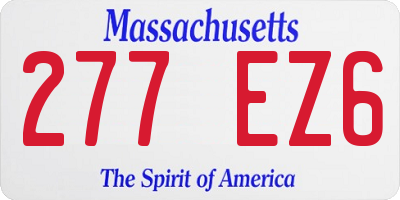 MA license plate 277EZ6
