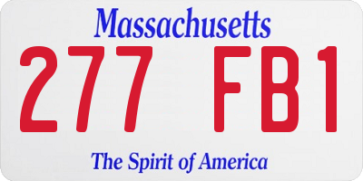 MA license plate 277FB1