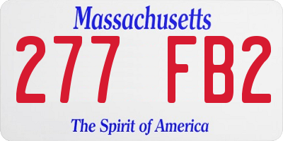 MA license plate 277FB2