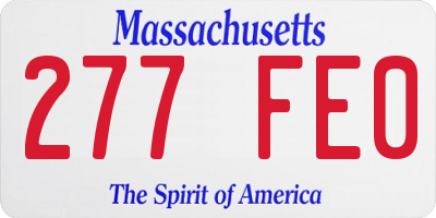 MA license plate 277FE0