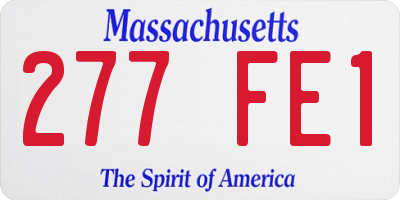 MA license plate 277FE1
