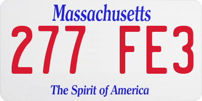 MA license plate 277FE3
