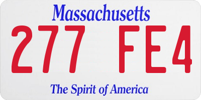 MA license plate 277FE4