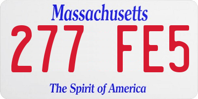 MA license plate 277FE5