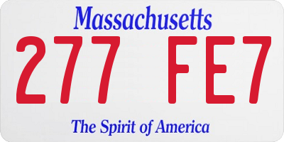 MA license plate 277FE7