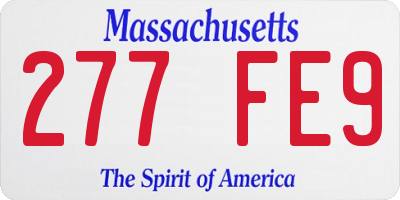 MA license plate 277FE9