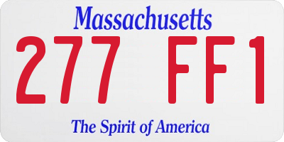 MA license plate 277FF1