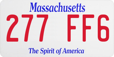 MA license plate 277FF6