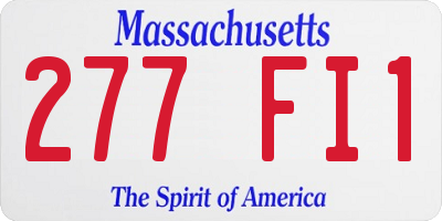 MA license plate 277FI1