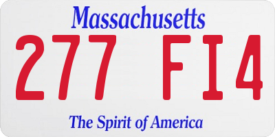 MA license plate 277FI4