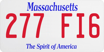 MA license plate 277FI6