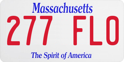 MA license plate 277FL0