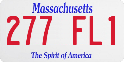 MA license plate 277FL1