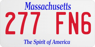 MA license plate 277FN6