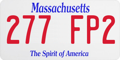 MA license plate 277FP2