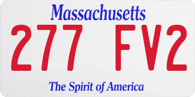 MA license plate 277FV2
