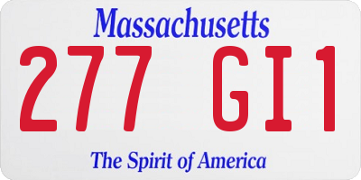 MA license plate 277GI1