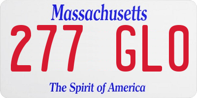 MA license plate 277GL0