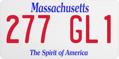 MA license plate 277GL1