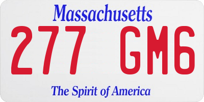 MA license plate 277GM6