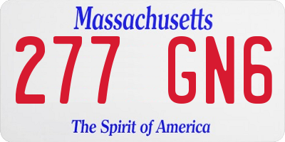 MA license plate 277GN6