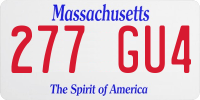 MA license plate 277GU4