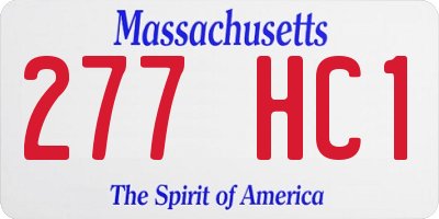 MA license plate 277HC1